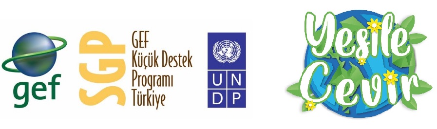 Birleşmiş milletler kakınma fonu UNDP , GEF SGP ve Yeşile çevir proje logoları yan yana